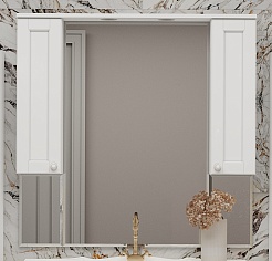 Misty Мебель для ванной Латте 105 2 ящика белая – фотография-5